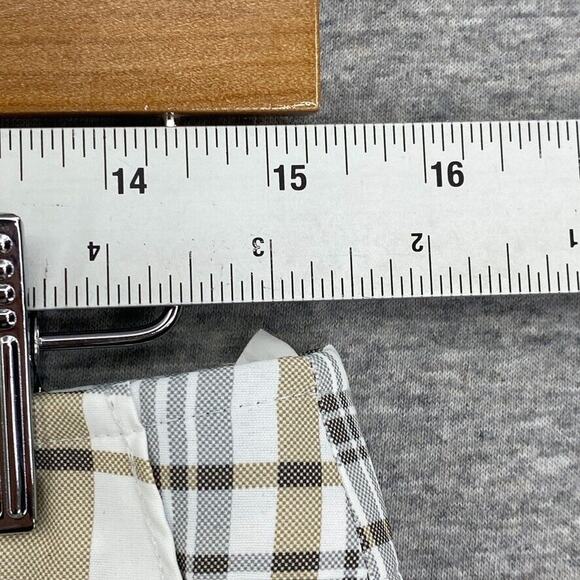 Ben Hogan Shorts Mens 30 Golf Brown Plaid Slash Pockets Activewear Stretch Chino - Picture 9 of 12